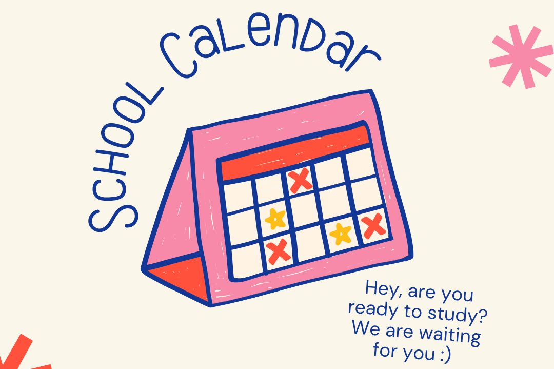 Pink and Orange Back to School Calendar Cute Instagram Post